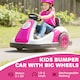 image 3 of AIYAPLAY Kids Bumper Car, Electric Ride-on, 6V 360-Degree Spin Waltzer Car with Dual Motors, Music and Horn for Kids Ages 3-8 Years | Pink