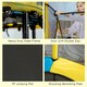 image 4 of HOMCOM 4.6FT Kids Trampoline w/ Enclosure, for Kids 3-10 Years - Yellow