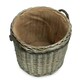 image 2 of Medium Antique Wash Round Storage Log Basket