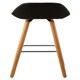image 4 of Interiors by Premier Black Faux Leather Bar Stool, Comfortable Seating Bar Stool with Back, Easy to Clean Kitchen Bar Stool