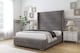 image 2 of Sloomy Sterling Slate Naples Bed Frame With 50"  Upholstered Wingback Headboard 4' Small Double
