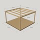 image 3 of Box Pergola and Decking Kit - Wood - L480 x W480 cm - Rustic Brown