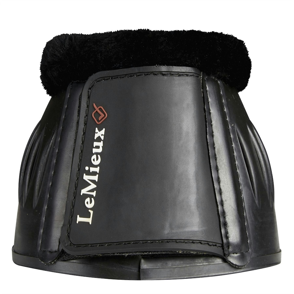 image 1 of LeMieux Rubber Bell Boots with Fleece Black | Large