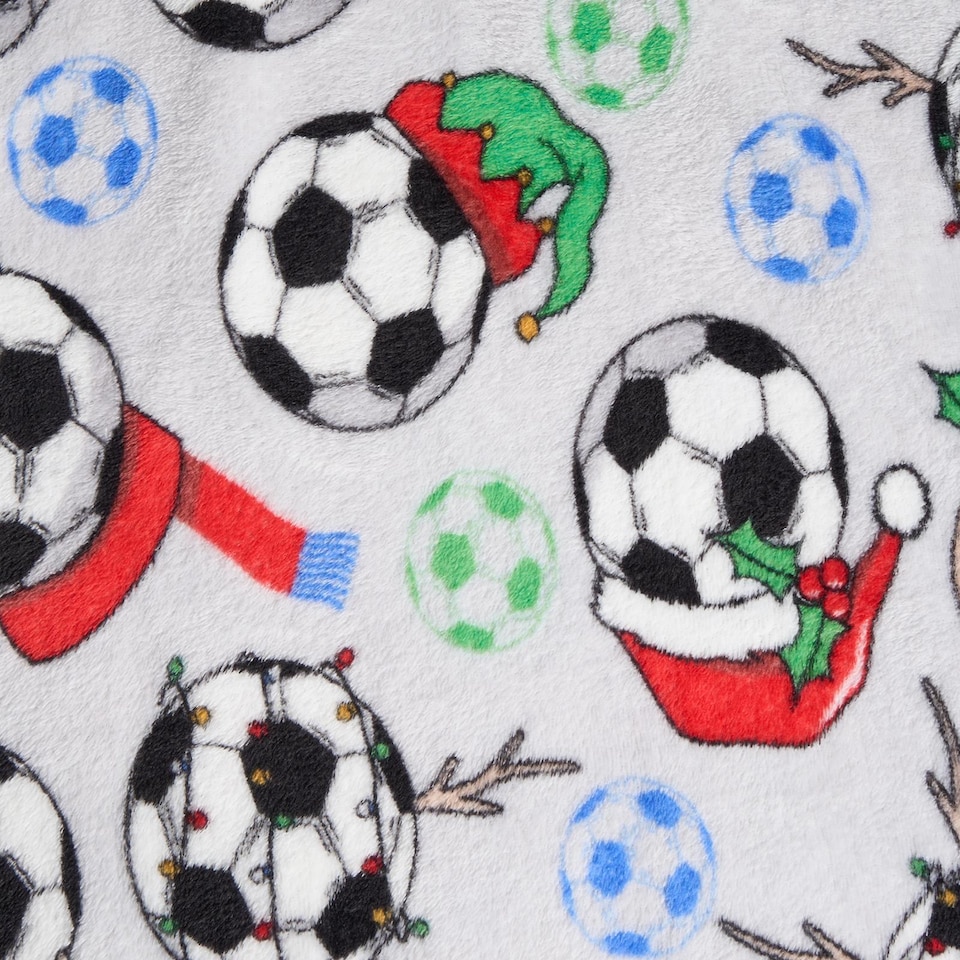 image 1 of OHS Kids Christmas Football Soft Fleece Blanket Throws