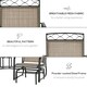 image 4 of Outsunny 2-Person Outdoor Glider Rocker Chair with Center Table
