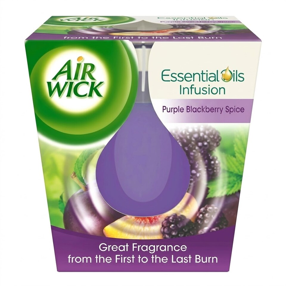 Air Wick Purple Blackberry Spice Candle 105g (pack of 6)