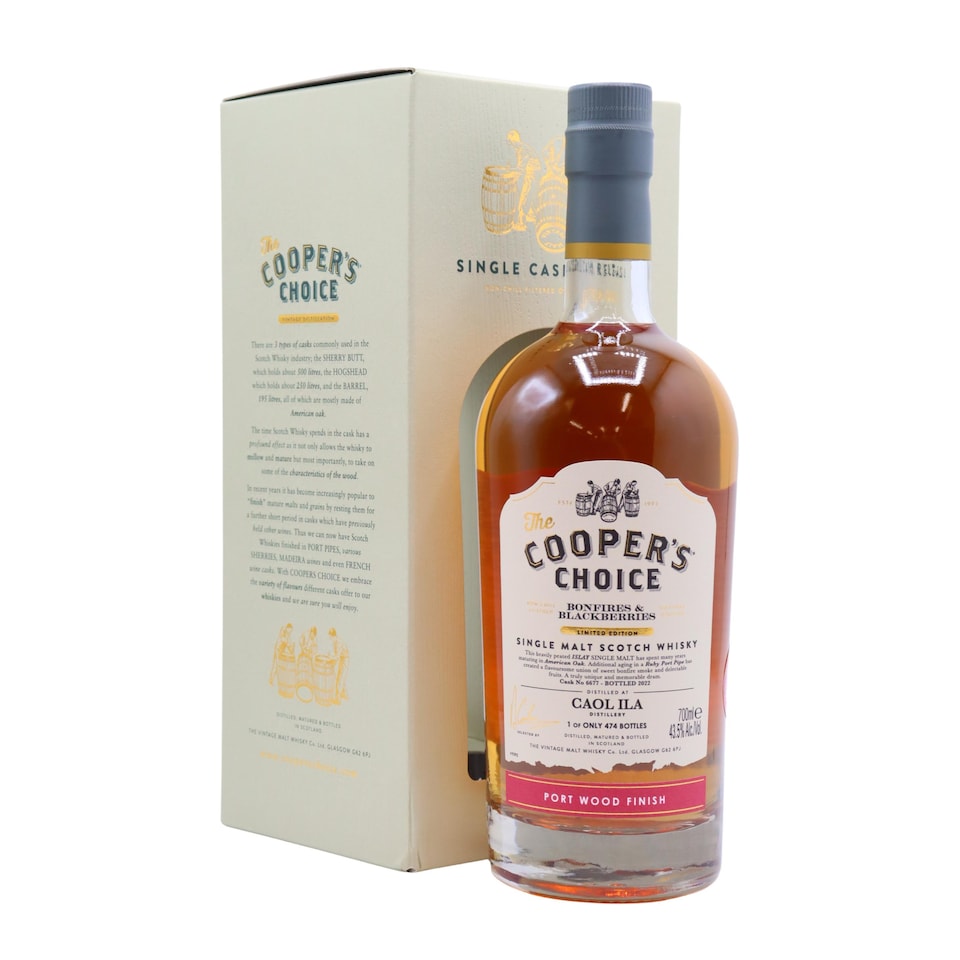 Caol Ila - Cooper's Choice - Bonfires & Blackberries Single Port Cask No. 6677 Whisky
