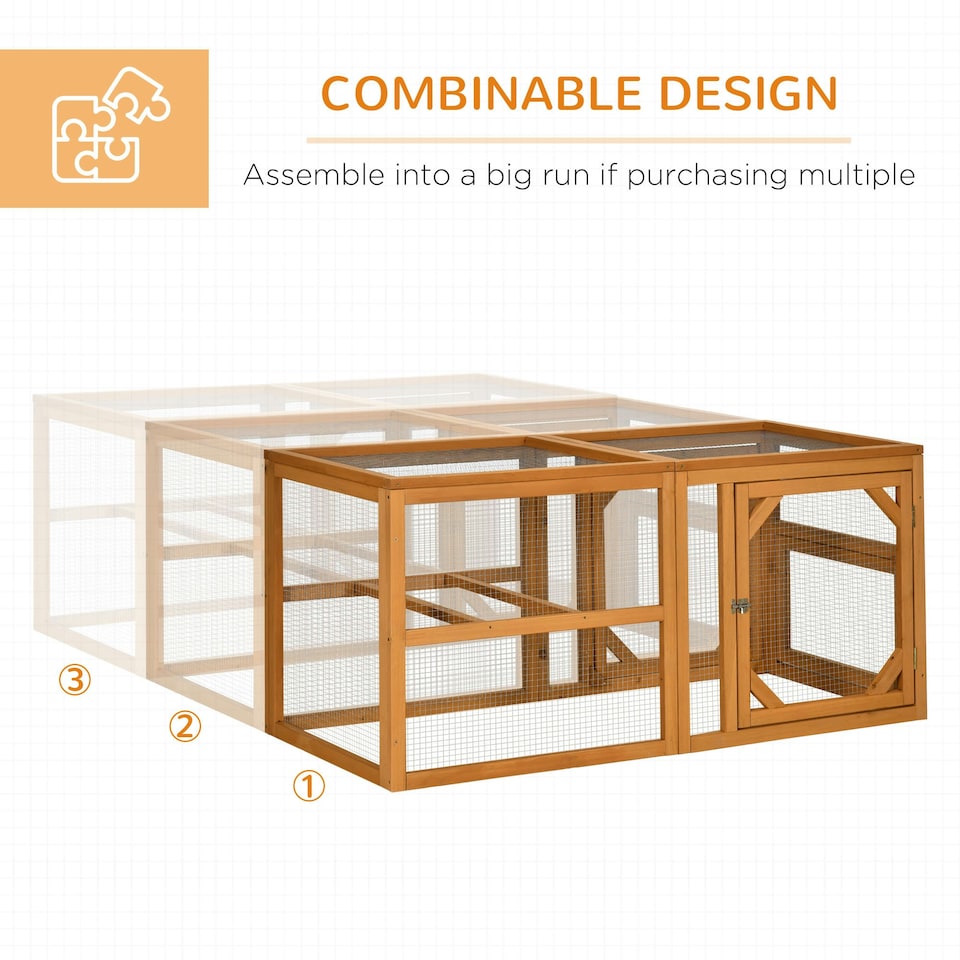 image 1 of PawHut Wooden Chicken Coop w/ Perches, Doors, for 2-4 Chickens