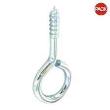 Securpak Zinc Plated Screw Eyes (Pack of 5) - Silver - 55mm x 12mm