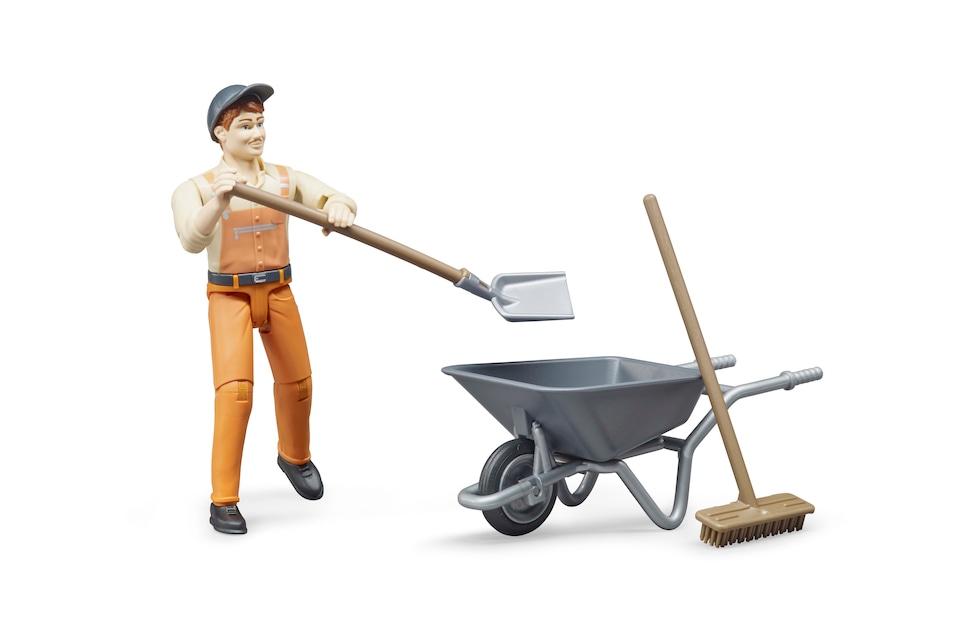 image 1 of Bruder bworld Municipal worker Detailed Vehicle & Playset Model