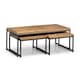 image 1 of Lomond Nesting Coffee Tables in Oak and Metal