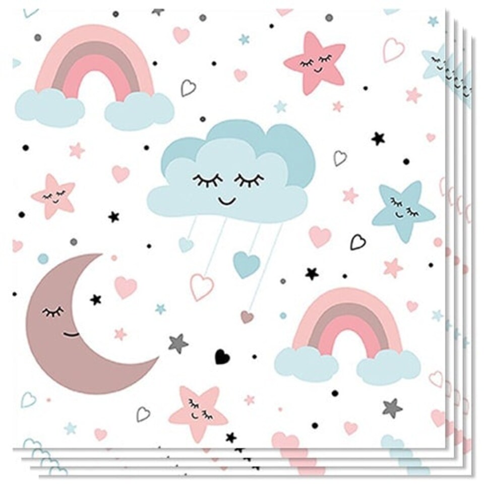 Cute Sky Premium Decoupage Luncheon Napkins 3 Ply 33cm - Pack of 20