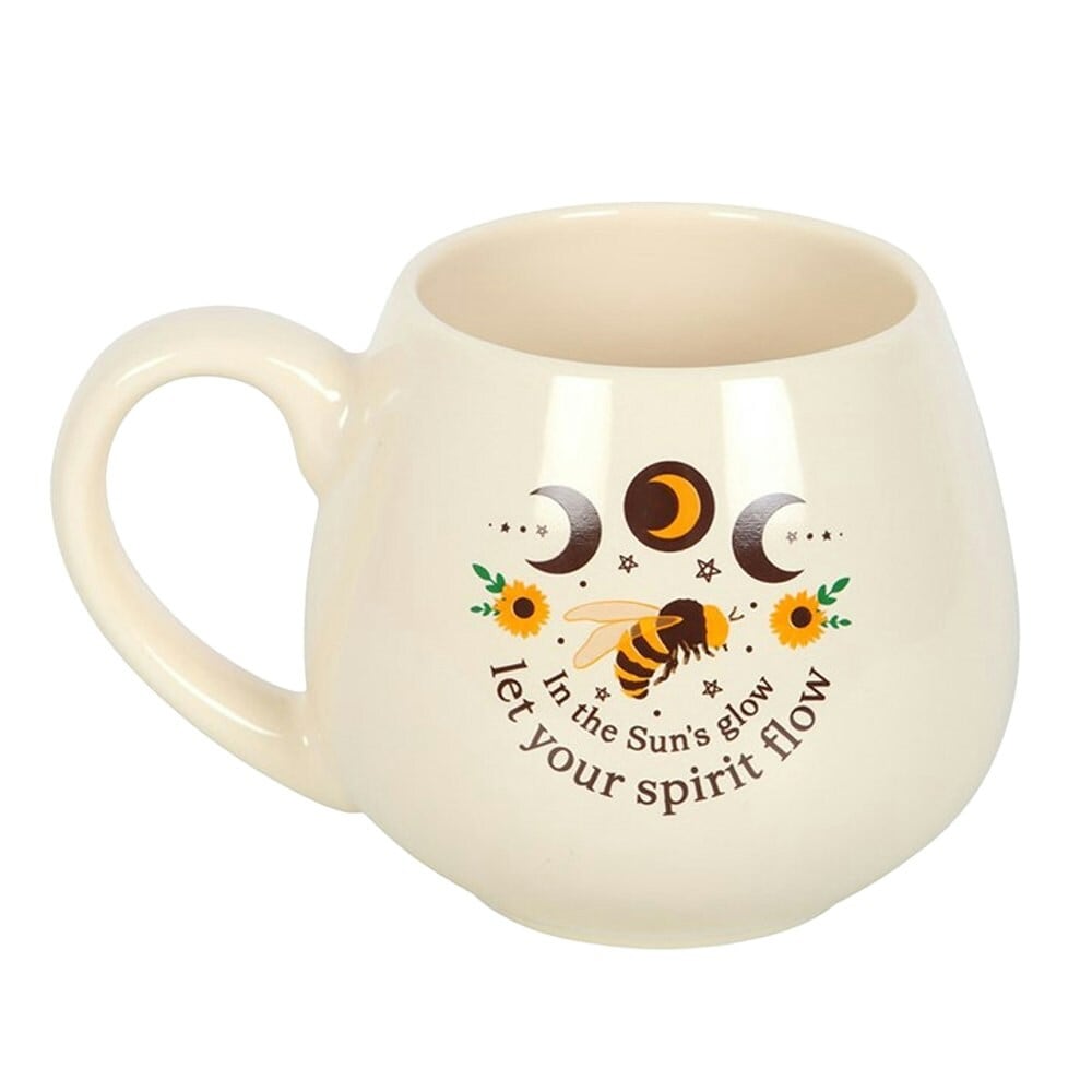 Something Different Let Your Spirit Flow Rounded Mug - Cream/Brown/Yellow - One Size