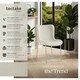 image 2 of Dining Chair Tessa - ergonomic high backrest, slim steel legs, soft fabric - per piece Cream | Velvet Look Beige/Gold
