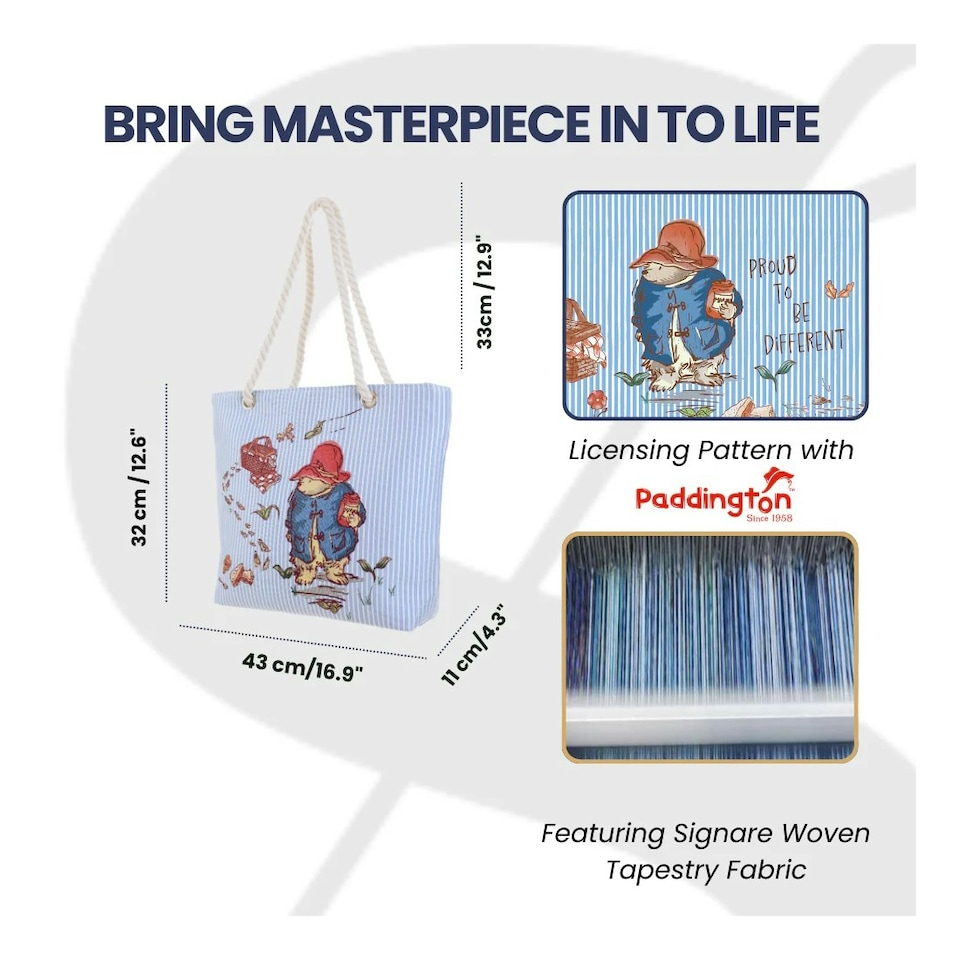 image 1 of Signare Beach Bag - Paddington Bear Marmalade Blue