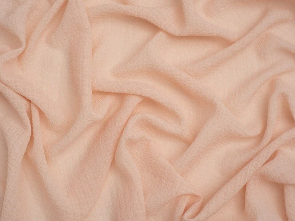 Minerva Core Range Orange Crinkle Texture Seersucker Voile Fabric for Dressmaking, 145cm / 57" Wide - per metre