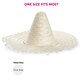 image 8 of Orange Mexican Sombrero – Fancy Dress Hat with Pom-Pom Trim N/A | 1