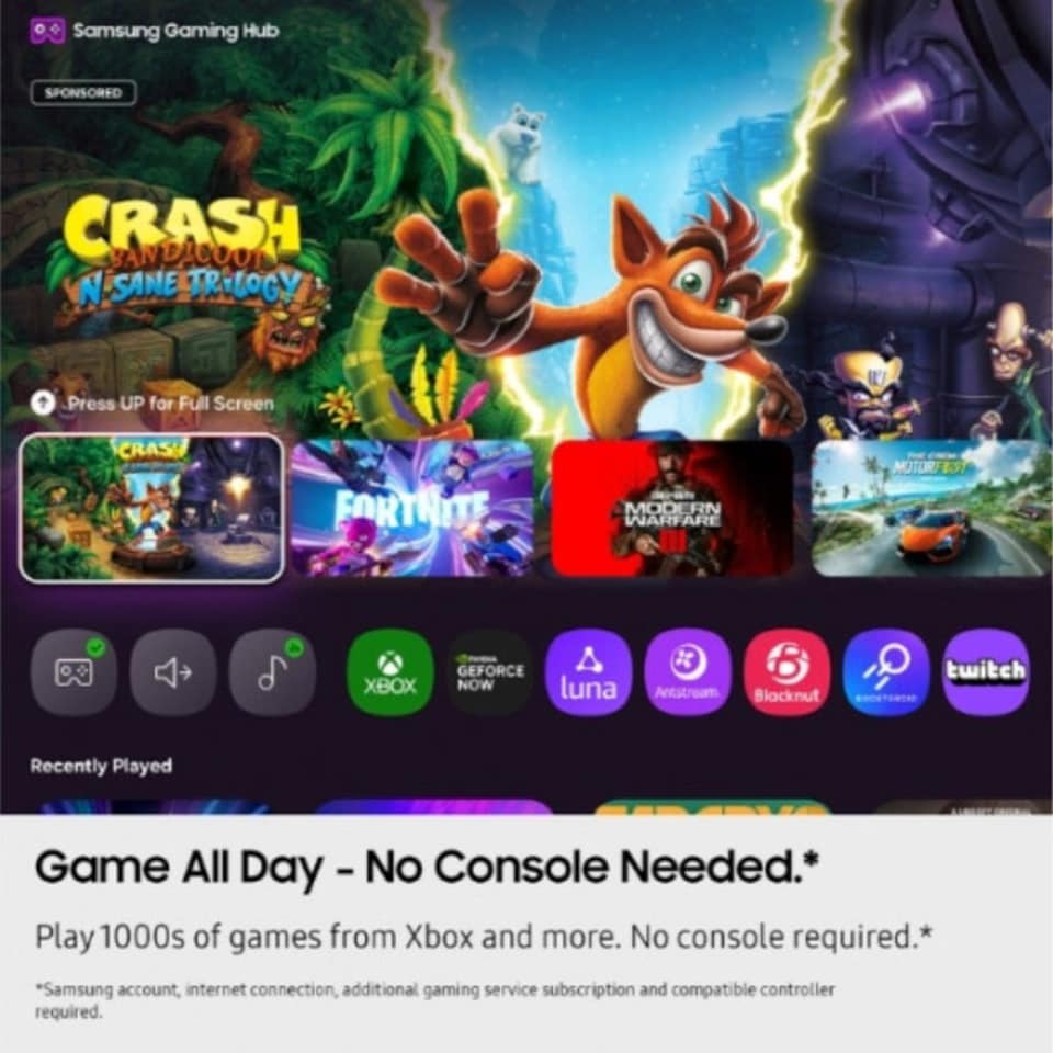 image 1 of Samsung UE43U8020FKXXU 43inch Crystal UHD 4K LED SMART TV Wi-Fi AI Energy Mode