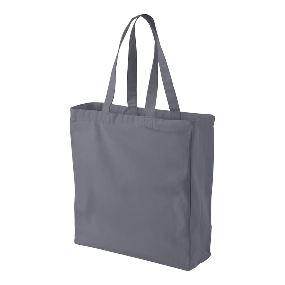 image 1 of Westford Mill Canvas Classic Shopper Bag - 26 Litres - Graphite Grey - One Size Grey