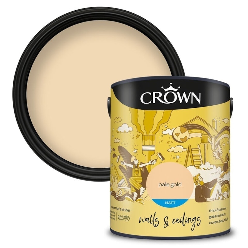 image 1 of Crown Matt Emulsion Pale Gold 5L
