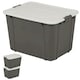 image 3 of 1 x 16 Litre Grey Organic Designed Strong Stackable Spacious Storage Container With Clip Lock Lid Grey