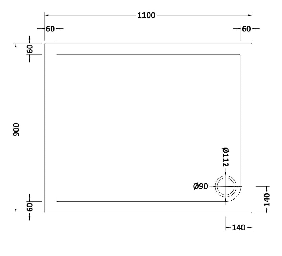 image 1 of Balterley Premium Slip Resistant Rectangular Shower Tray | White | European White | 1