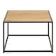 image 2 of Seaford Black Metal Coffee Table with Oak Top