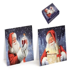 Pack of 20 Luxury Traditional Santa Design Christmas Greeting Cards