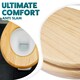 image 3 of Marco Paul Pine Wooden Toilet Seat 18" Brown