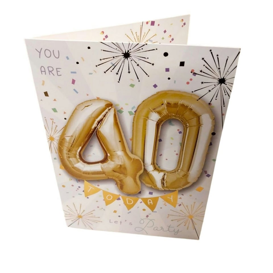 image 1 of Sensations 40 Today Foil Balloon - Gold - One Size