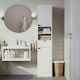 image 3 of 2 Door 1 Drawer Bathroom Cabinet White | White / White