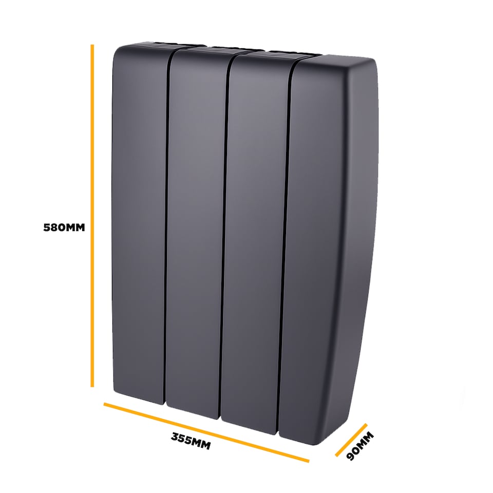 image 1 of TCP Smart 700W Black Ceramic Panel Electric Radiator