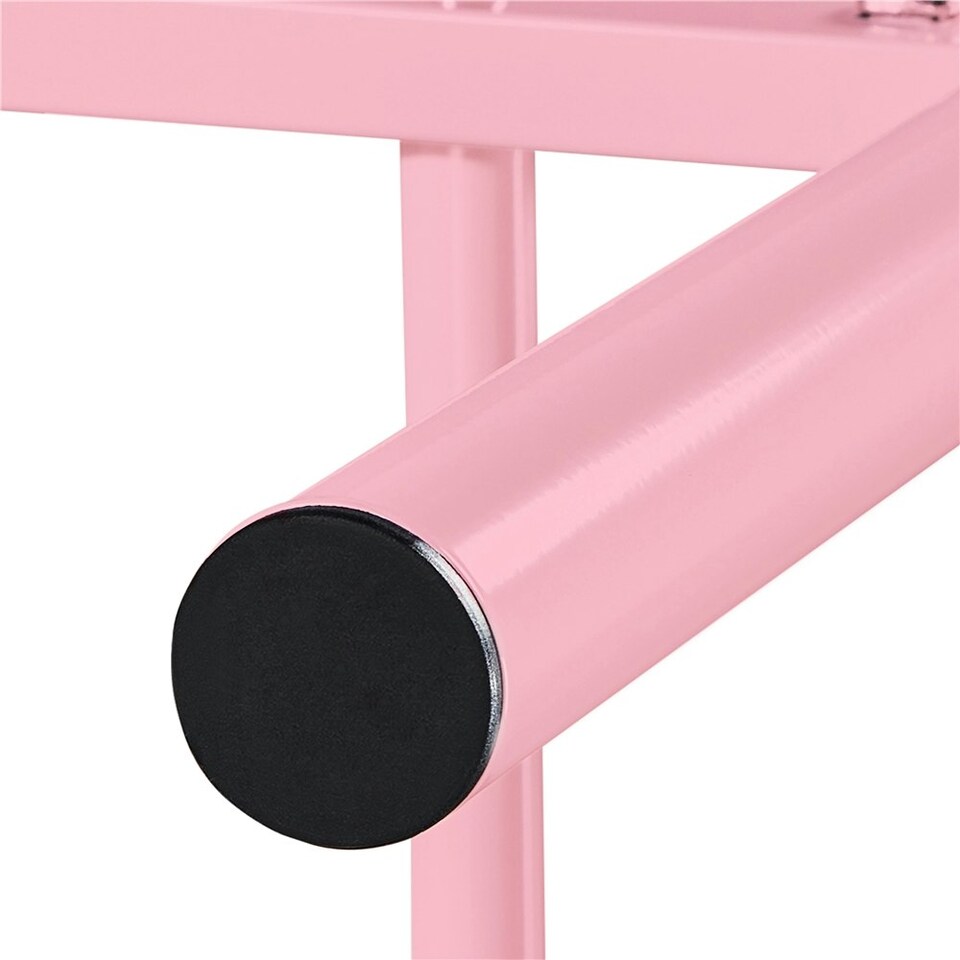 image 1 of Yaheetech 3ft Single Simple Metal Bed Frame Mattress Foundation Pink