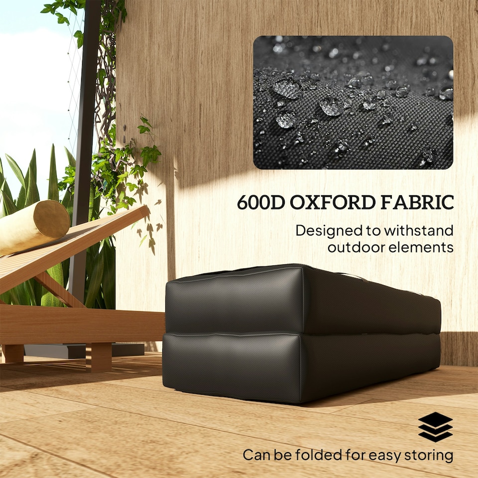 image 1 of Outsunny Parasol Weights Set of 2, Parasol Base Weights Bags, Black