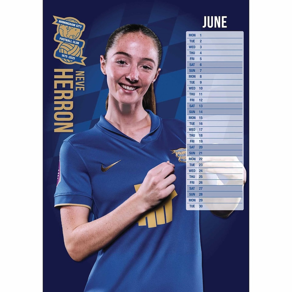 image 1 of BIRMINGHAM CITY FC 2026 A3 CALENDAR