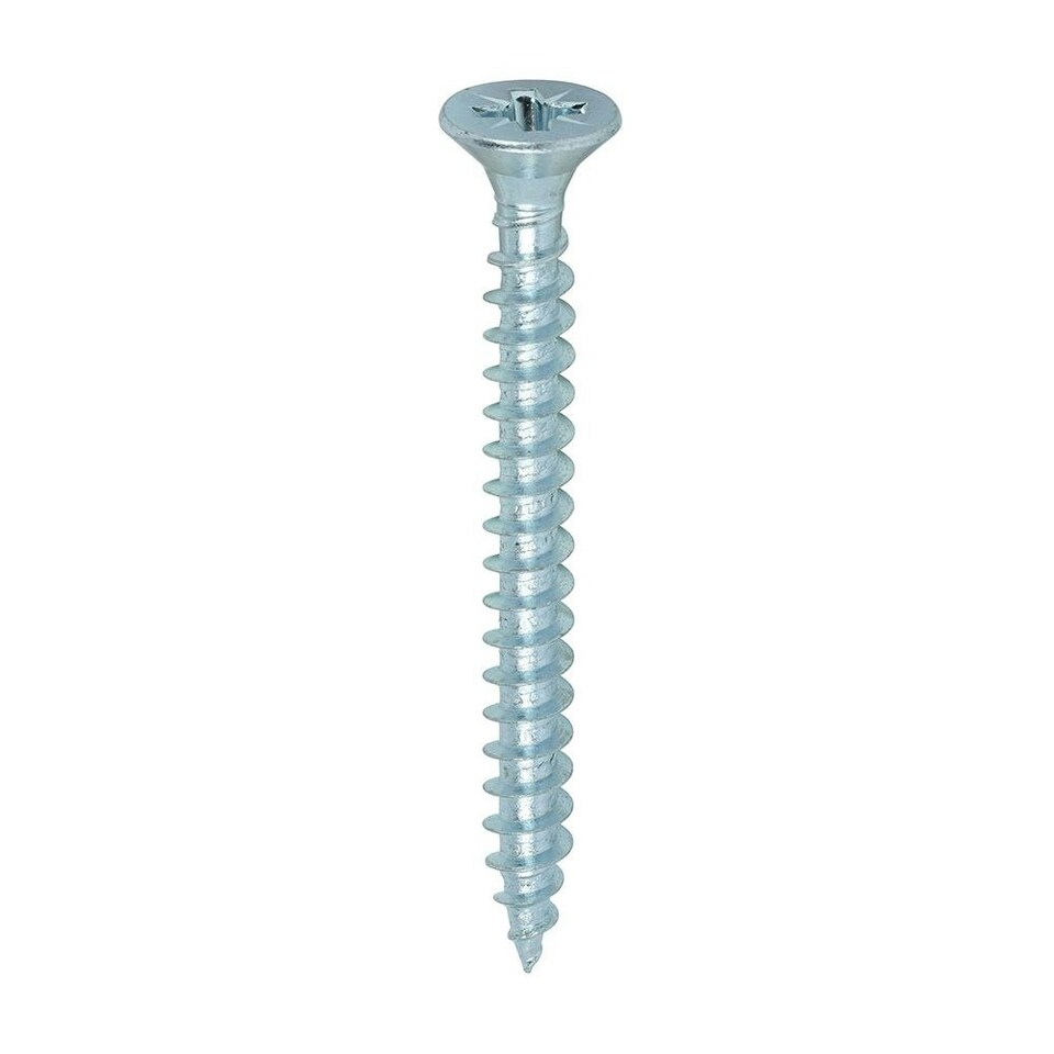 image 1 of Timco - Solo Chipboard & Woodscrews - PZ - Double Countersunk - Zinc (Size 6.0 x 60 - 200 Pieces)