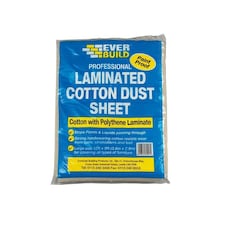 Everbuild Sika Laminated Cotton Dust Sheet 3.6 X 2.7m - Multi Colour - 3.6 x 2.7m (12 x 9ft)