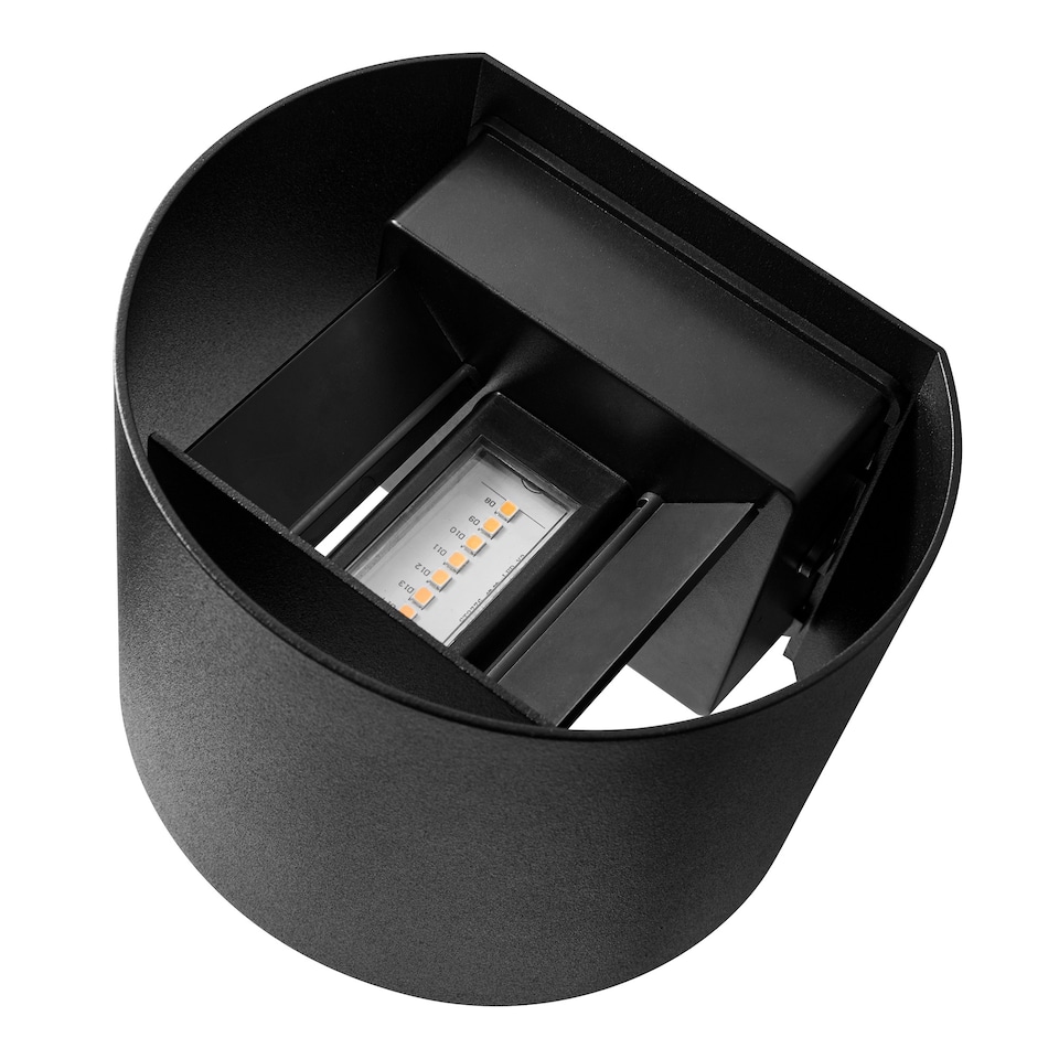 image 1 of Nordlux Milda Outdoor Wall Light Black Aluminium Sensor Intergrated LED  Weatherproof - Mains Powered, IP44 | Black | Black