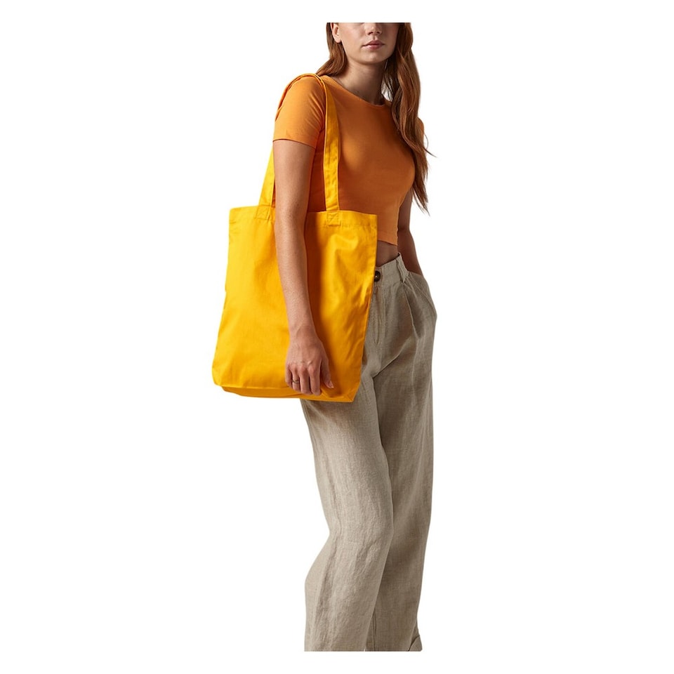 image 1 of Westford Mill EarthAware Twill Tote Bag | Yellow | Sunflower | One Size | 1