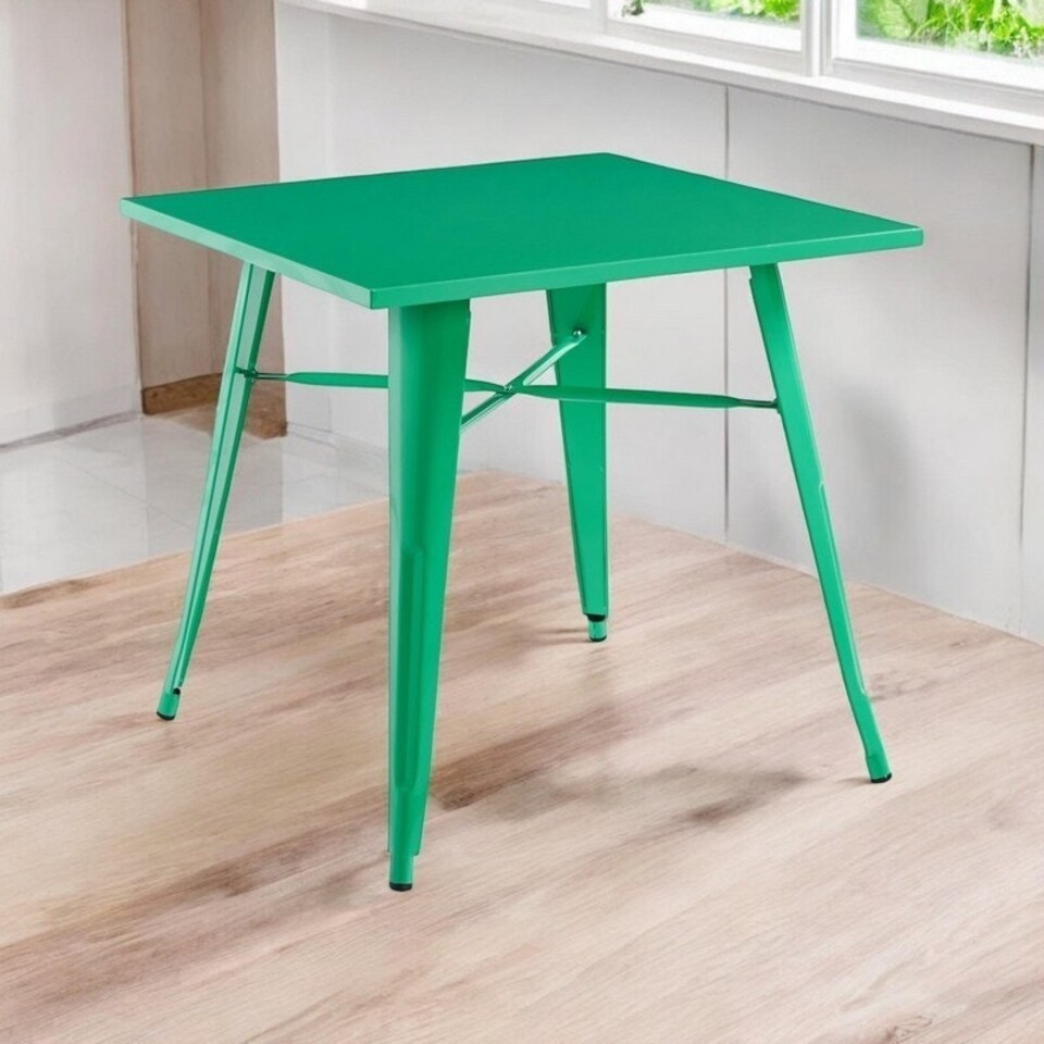 image 1 of Garden Bar Table - Metal - L80 x W80 x H76 cm - Green Green