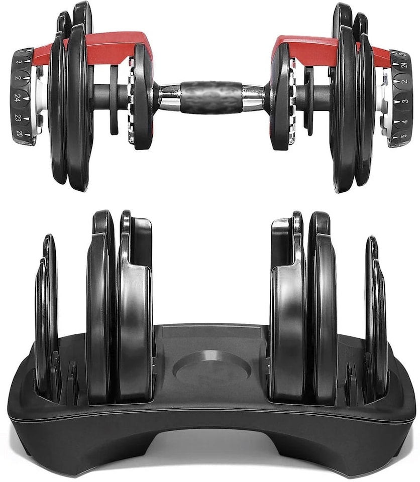 image 1 of Strongology Home Fitness Pair Adjustable Smart Dumbbell from 2.5kg up to 24kg Training Weights