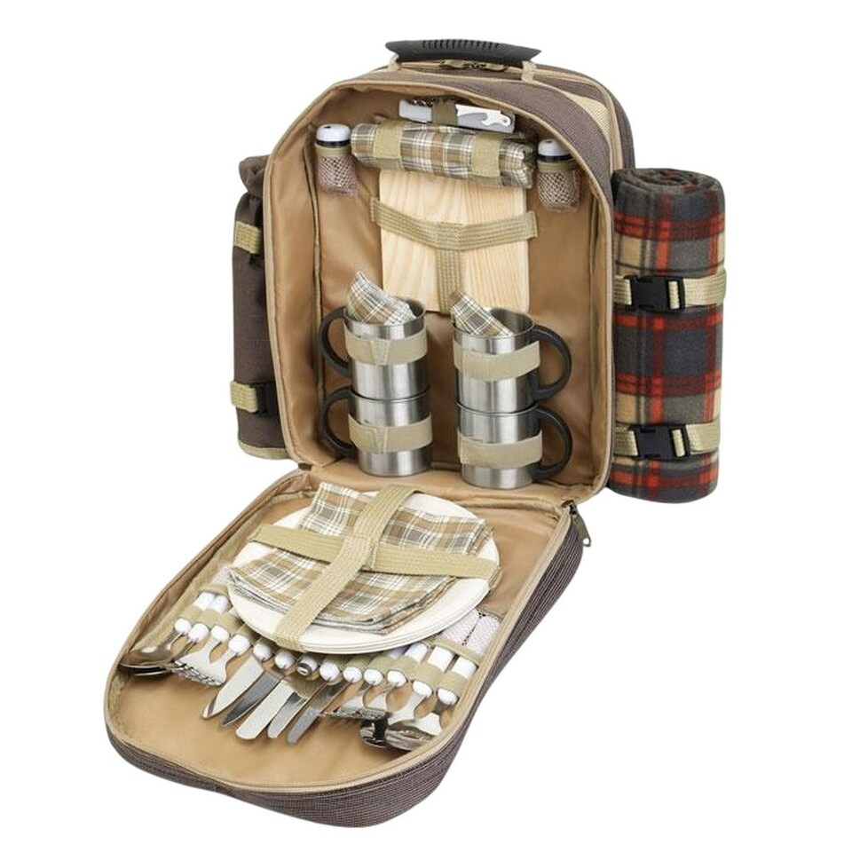 image 1 of MidOcean High Park Picnic Backpack - Brown - One Size Brown