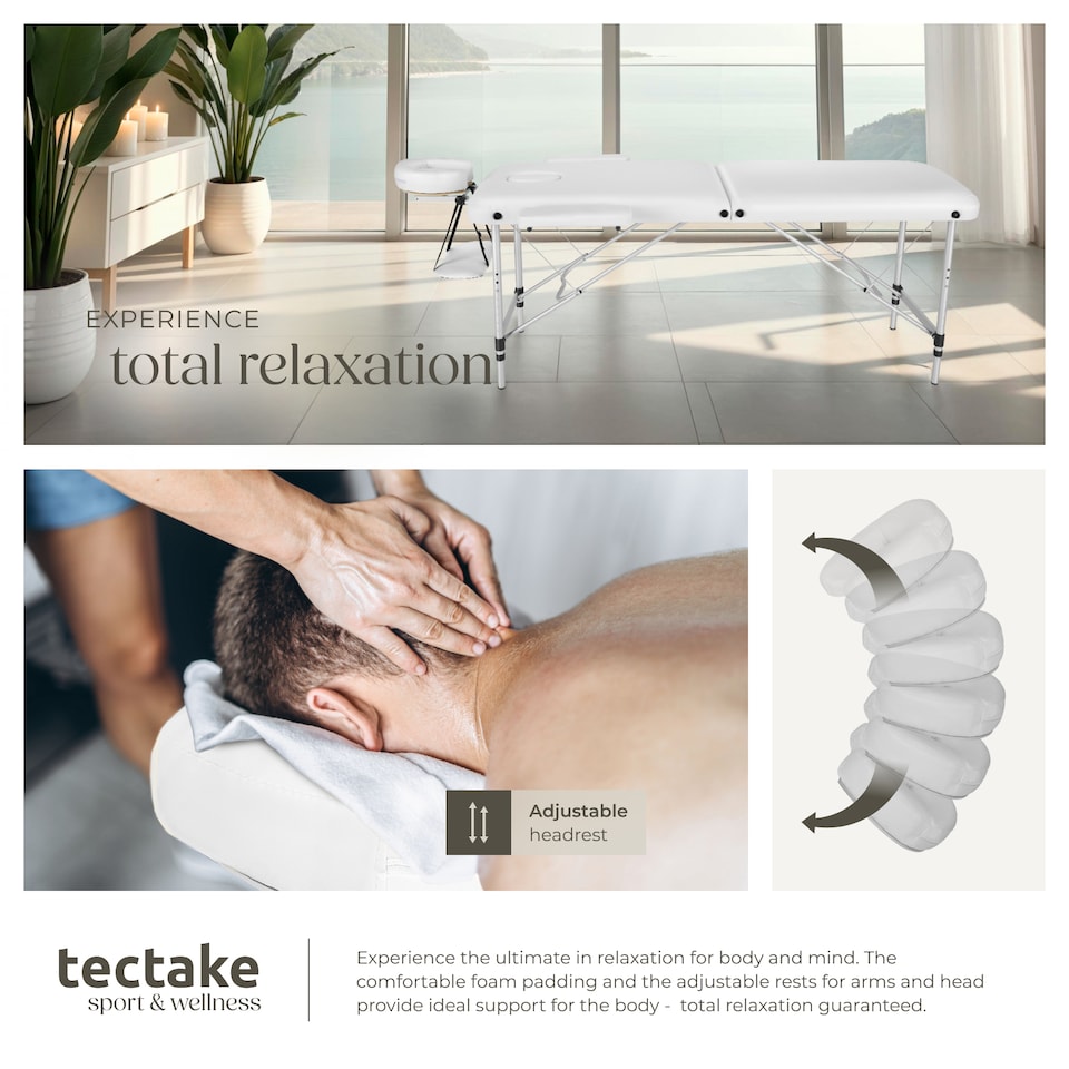 image 1 of Massage Table Set Massage Bench Massage Table 2 Zone Massage Bed Cosmetic Lounger Bag Bolsters Head And Armrests | White | white | 1