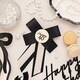 image 2 of Happy 40th Birthday Cream & Black Elegant Milestone Rosette Pin Badge 17cm