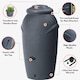 image 2 of Water Butt Kit with Tap, Diverter & Bio Cleaner –  Rainwater Collector for Garden, Balcony & Terrace – Durable Plastic Water Storage Tank | Black | 210L