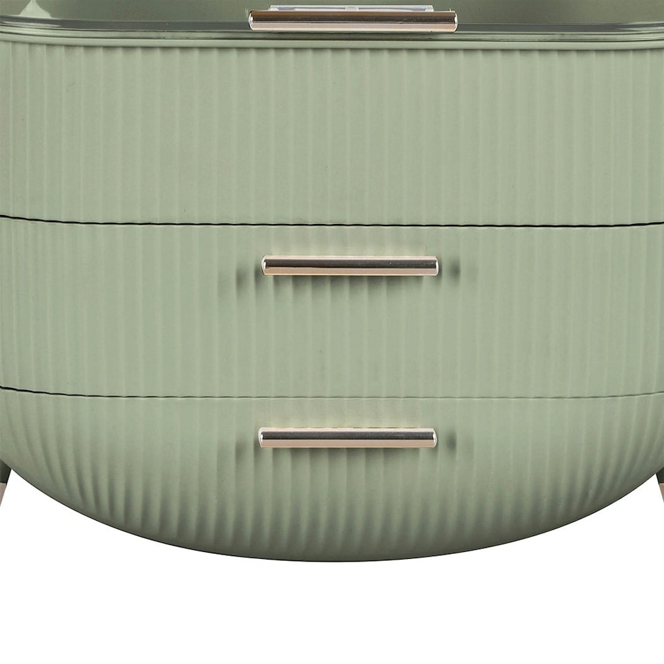 image 1 of ilus Makeup Organizer Case Drawer Portable Cosmetic Jewellery Storage Box Light Green | Green