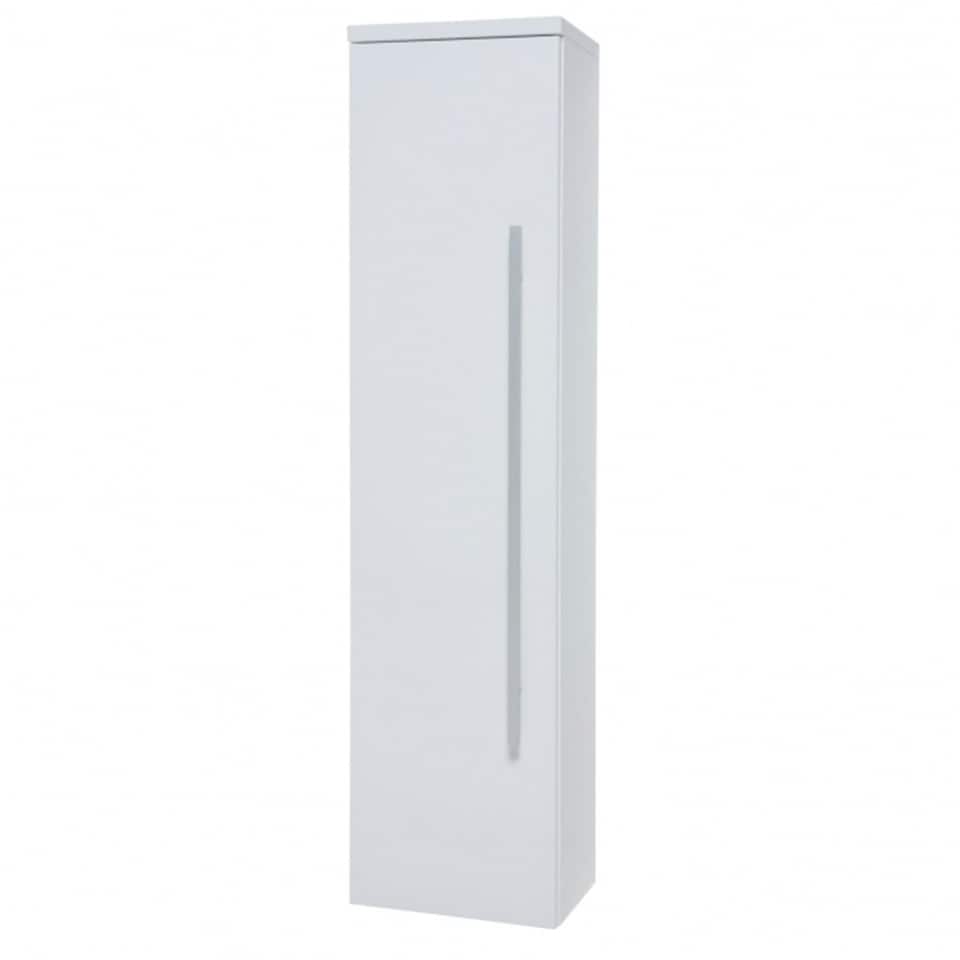 image 1 of Bathroom Wall Mounted Tall Boy Unit 1400mm High x 355mm Wide - White  - Brassware Not Included | White | White | 1