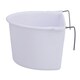 image 3 of 2PK Large White Plastic Bird Feeder Primary Bird Food/Water Cage Dish 11.5cm White