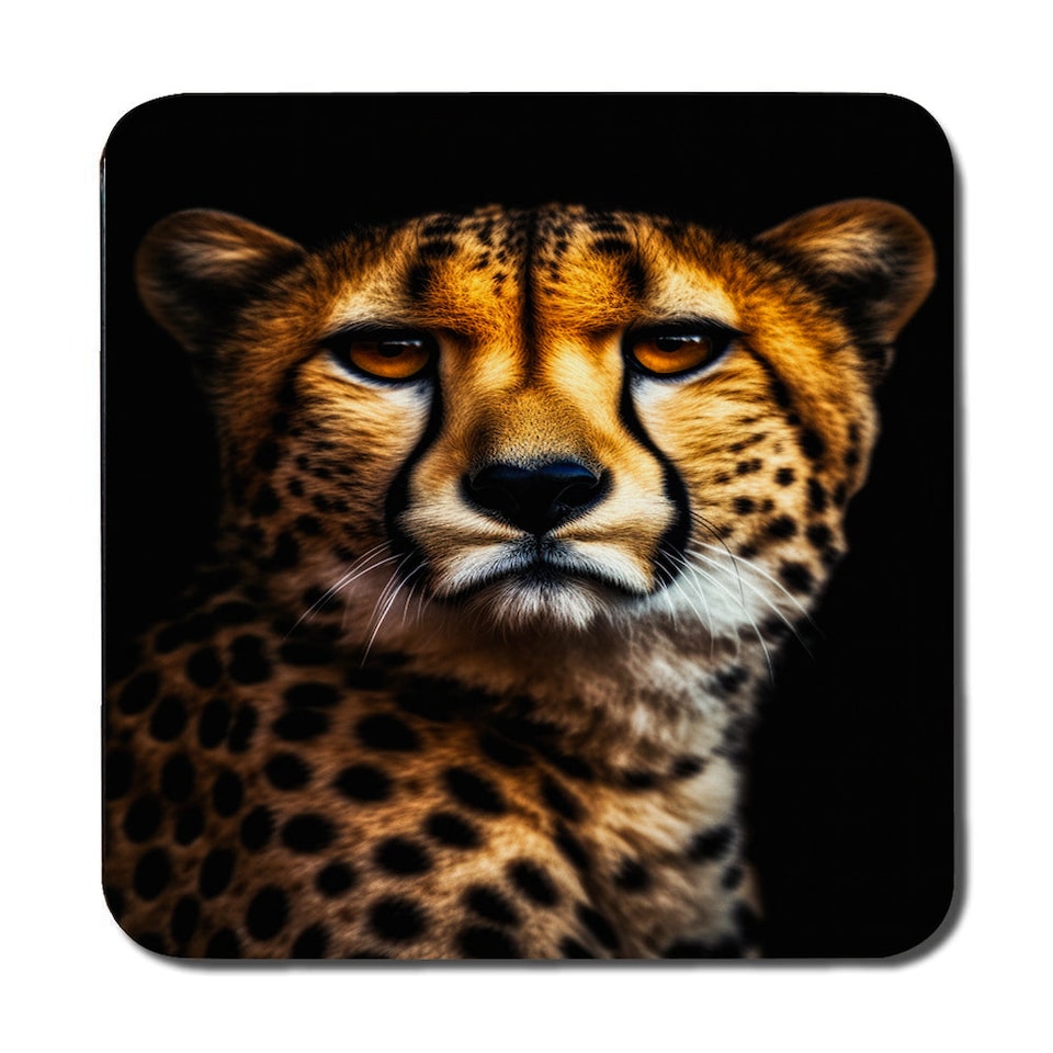 image 1 of Set Of 12 Placemats And Coasters With Designer Artwork And Wood Bottom