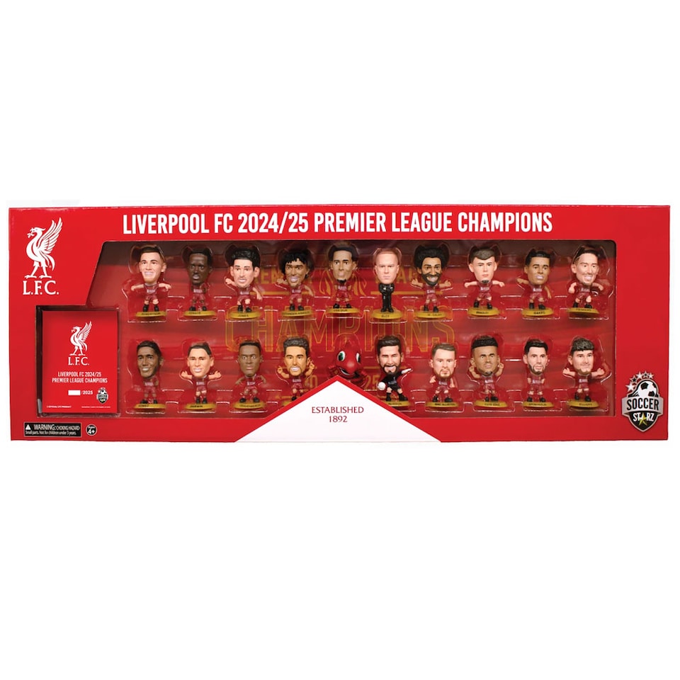 image 1 of Liverpool FC Premier League Champions 2024-25 SoccerStarz Football Figurine (Pack of 20) | Multi | Multicoloured | One Size | 1
